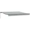 vidaXL Auvent rétractable automatique anthracite et blanc 400x300 cm