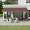 vidaXL Auvent rétractable automatique avec LED marron 600x300 cm