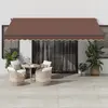 vidaXL Auvent rétractable automatique avec LED marron 450x300 cm