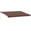 vidaXL Auvent manuel rétractable avec LED marron 500x300 cm