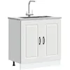 vidaXL Meuble bas pour évier Kalmar blanc 80x46x81,5cm bois ingénierie