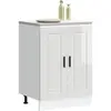 vidaXL Armoire de cuisine Porto blanc brillant bois ingénierie