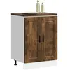 vidaXL Armoire de cuisine Porto chêne fumé bois d'ingénierie