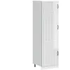 vidaXL Armoire de cuisine Lucca blanc brillant bois d'ingénierie