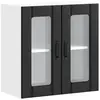 vidaXL Armoire murale de cuisine avec porte en verre Lucca noir