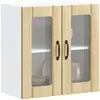 vidaXL Armoire murale de cuisine et porte en verre Lucca chêne sonoma
