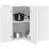 vidaXL Armoire d'angle murale de cuisine Lucca blanc bois d'ingénierie