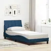 vidaXL Vidaxl Cadre De Lit Sans Matelas Bleu 90x190 Cm Tissu