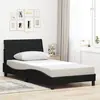vidaXL Vidaxl Cadre De Lit Sans Matelas Noir 100x200 Cm Tissu