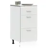 vidaXL Meuble bas Lyon Blanc 40 x 46 x 815 cm Bois dingénierie 854211