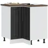 vidaXL Armoire d'angle de cuisine Lucca noir bois d'ingénierie