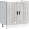 vidaXL Meuble de base de lavabo Lucca gris béton bois ingénierie