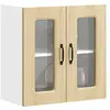 vidaXL Armoire murale de cuisine et porte en verre Kalmar chêne sonoma
