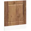 vidaXL Panneau de lave-vaisselle Kalmar vieux bois 60x1,5x67 cm