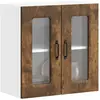 vidaXL Armoire murale de cuisine avec porte en verre Kalmar chêne fumé