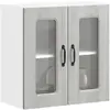vidaXL Armoire murale de cuisine et porte en verre Kalmar sonoma gris