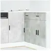 vidaXL Meuble bas du lavabo gris béton bois d'ingénierie