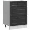 vidaXL Armoire de cuisine Porto noir bois d'ingénierie