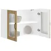 vidaXL Armoire murale de cuisine et porte en verre Lucca chêne sonoma