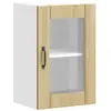 Armoire murale de cuisine et porte en verre Lucca chêne sonoma Vidaxl