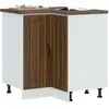 Armoire d'angle de cuisine Lucca chêne marron bois d'ingénierie Vidaxl