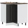 Vidaxl - Armoire d'angle de cuisine Porto noir bois d'ingénierie