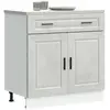 vidaXL Armoire de cuisine Porto gris béton bois d'ingénierie