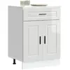 vidaXL Armoire de cuisine Porto blanc brillant bois ingénierie