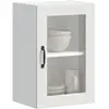 vidaXL Armoire murale de cuisine avec porte en verre Porto blanc