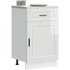 vidaXL Armoire de cuisine Porto blanc brillant bois ingénierie