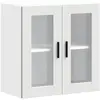 vidaXL Armoire murale de cuisine avec porte en verre Porto blanc