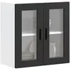 vidaXL Armoire murale de cuisine avec porte en verre Porto noir