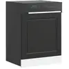 Panneau de lave-vaisselle Porto noir 60x1,5x67 cm vidaXL