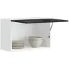 vidaXL Armoire murale de cuisine Porto noir bois d'ingénierie