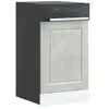 Panneau de lave-vaisselle Porto gris béton 45x1,5x67 cm vidaXL