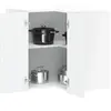 vidaXL Armoire murale d'angle de cuisine Porto blanc brillant