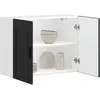 Armoire murale de cuisine Porto noir bois d'ingénierie Vidaxl