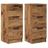 vidaXL Buffets 2 pcs vieux bois 30x30x70 cm bois d'ingénierie