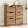 vidaXL Buffets 2 pcs chêne artisanal 30x30x70 cm bois d'ingénierie