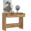 Table console chêne artisanal 90x36x75 cm bois d'ingénierie Vidaxl