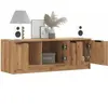 vidaXL Vidaxl Meuble Tv Chêne Artisanal 102x35x36,5 Cm Bois D'ingénierie