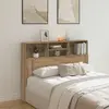 vidaXL Armoire de tête de lit chêne artisanal 140x19x103,5 cm