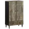 Vidaxl buffet 60x33x110 cm bois de manguier massif