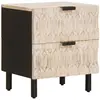 vidaXL Cabinet de chevet Blanc 40 x 33,5 x 46 cm Bois de mangue massif