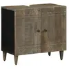 Vidaxl armoire lavabo de salle de bain bois massif de manguier