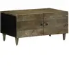 Vidaxl - Table basse gris clair 80x50x40 cm bois de manguier massif