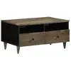 vidaXL Table basse gris clair 80x54x40 cm bois massif de manguier