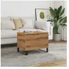 vidaXL Table basse chêne artisanal 60x44,5x45 cm bois d'ingénierie
