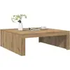 vidaXL Table basse chêne artisanal 100x100x35 cm bois d'ingénierie