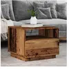 vidaXL Vidaxl Table Basse Avec Lumières Led Vieux Bois 50x49x40 Cm
